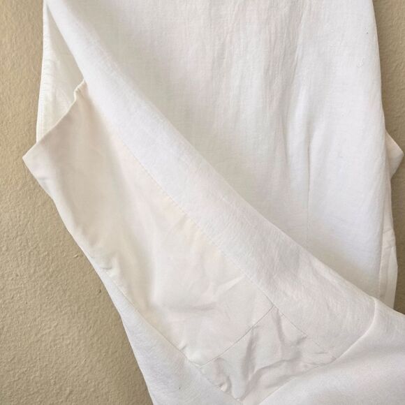 VICTORIA BECKHAM V-Neck Peplum High Low Sleeveless Cotton | Silk Top Blouse US 6 - Picture 2 of 10